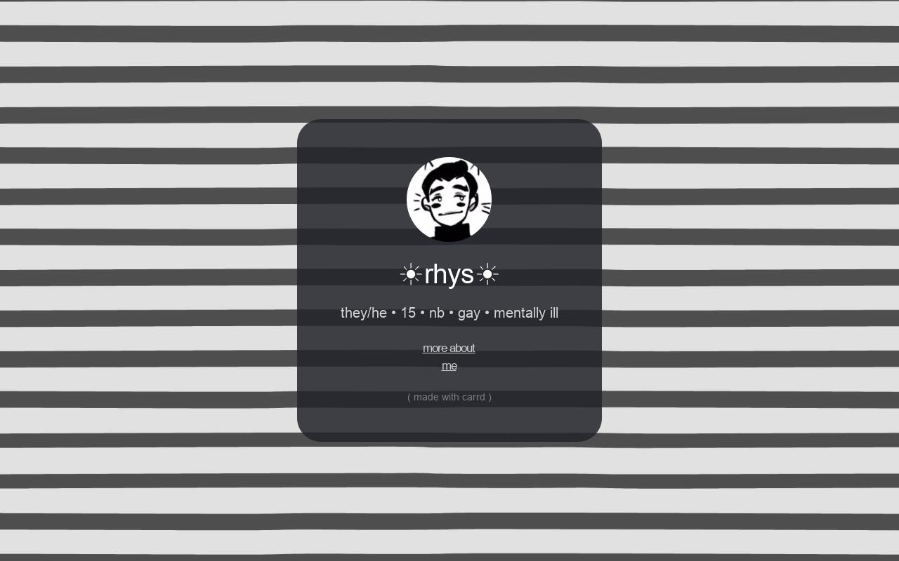 Carrd profile picture for @mime